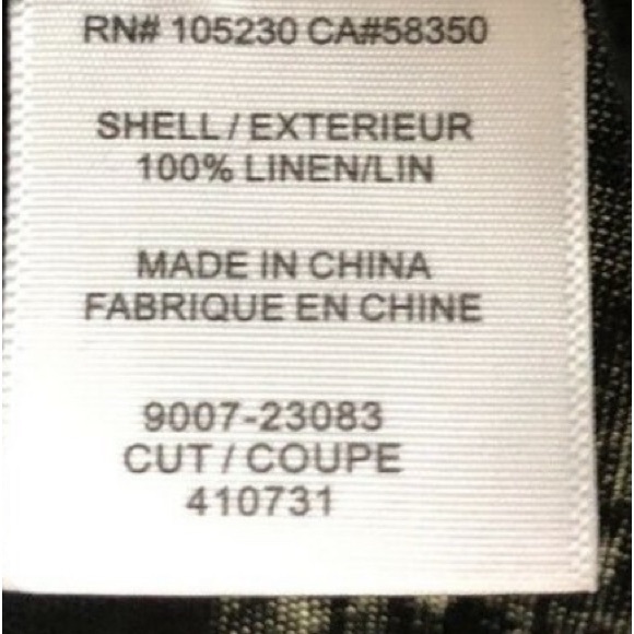 Joie Cyndi Top Blouse Shirt Metallic in 100% Linen Black Silver Sz.XS - Picture 8 of 8